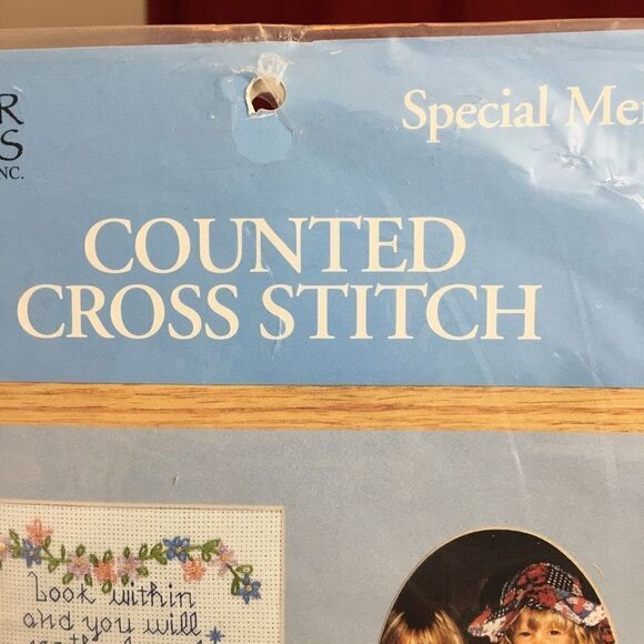 Vintage Counted Cross Stitch Special Memories “One So Dear” - Picture 2 of 8